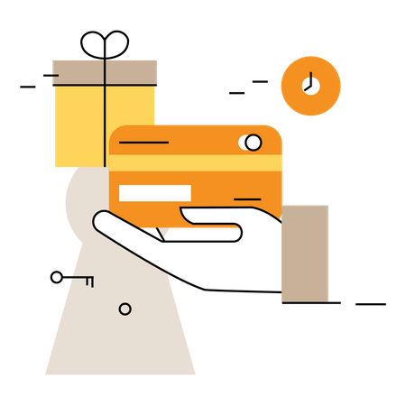 Secure card payment  Illustration