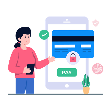 Secure Card Payment  Illustration