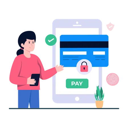 Secure Card Payment  Illustration