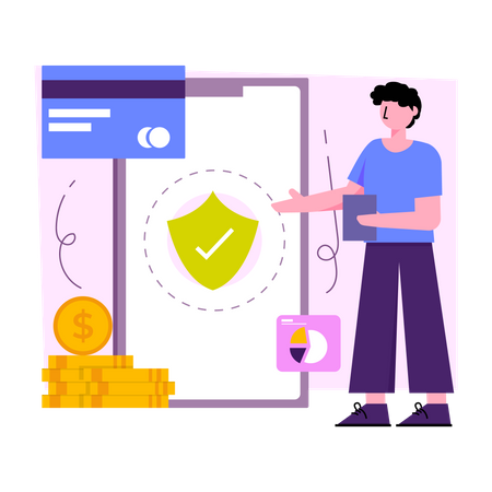 Secure Card Payment  Illustration