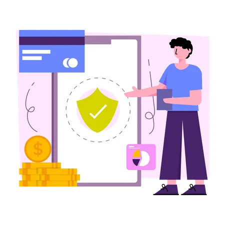 Secure Card Payment  Illustration