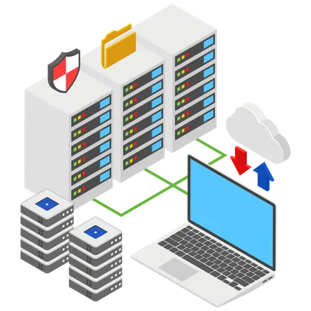 Secure Cloud based Server Access Illustration