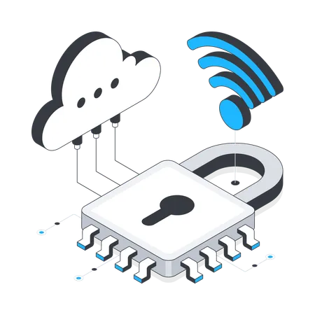 Secure Cloud Network  Illustration