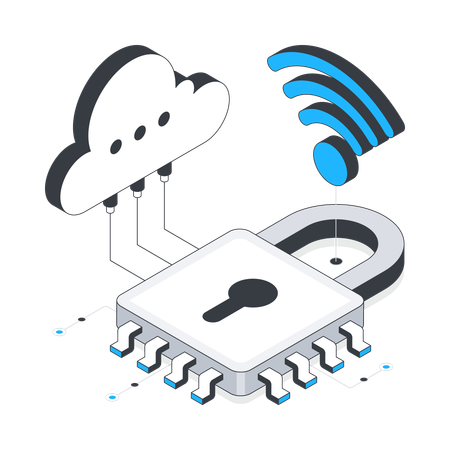 Secure Cloud Network  Illustration