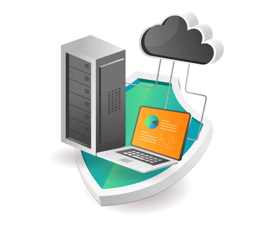 Secure cloud service  Illustration