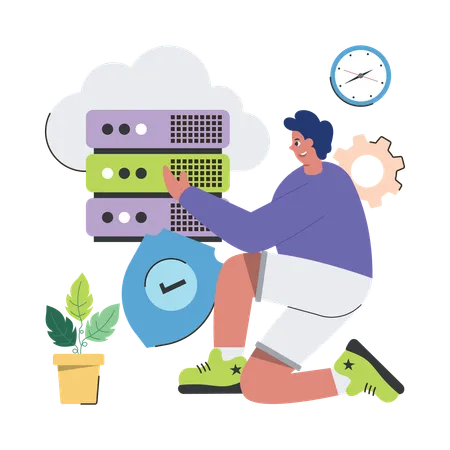 Secure Cloud Storage  Illustration