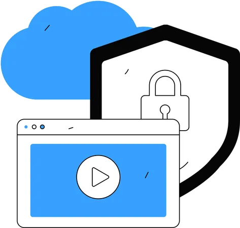 Secure code with Shield security  Illustration