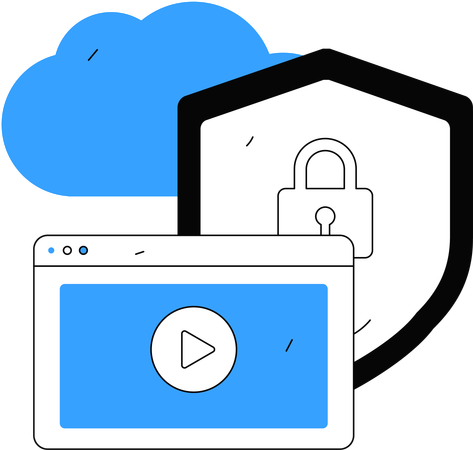 Secure code with Shield security  Illustration