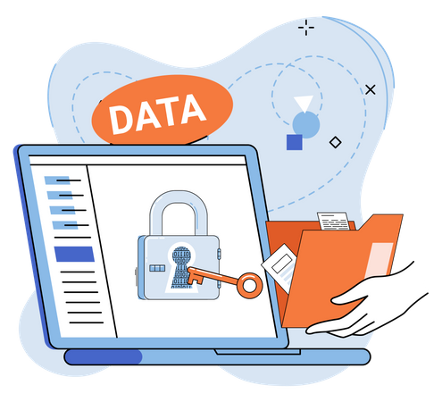 Secure data Illustration