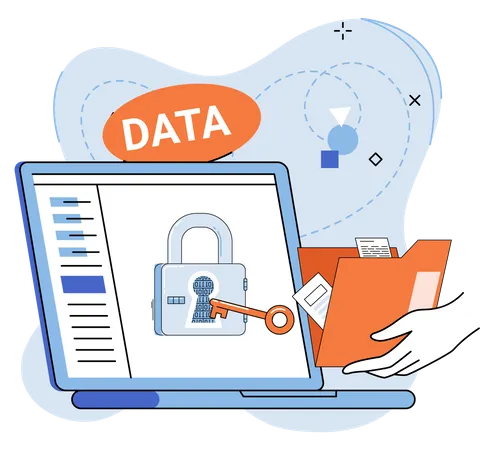 Secure data  Illustration