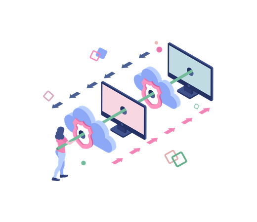 Secure data exchange  Illustration