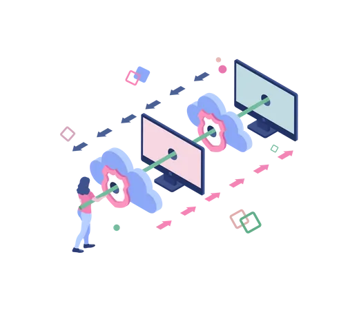 Secure data exchange  Illustration