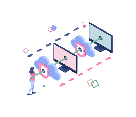 Secure data exchange  Illustration