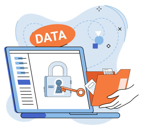 Secure data  Illustration