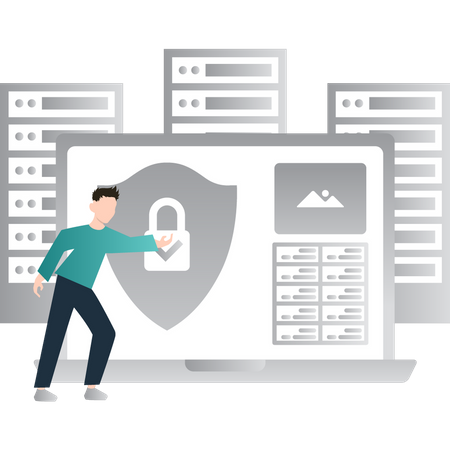 Secure data server Illustration