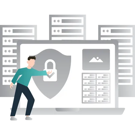 Secure data server Illustration