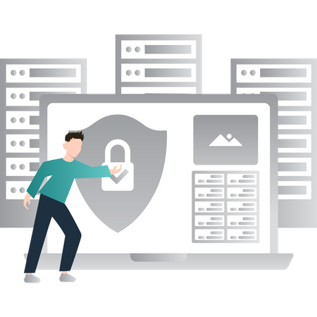 Secure data server  Illustration