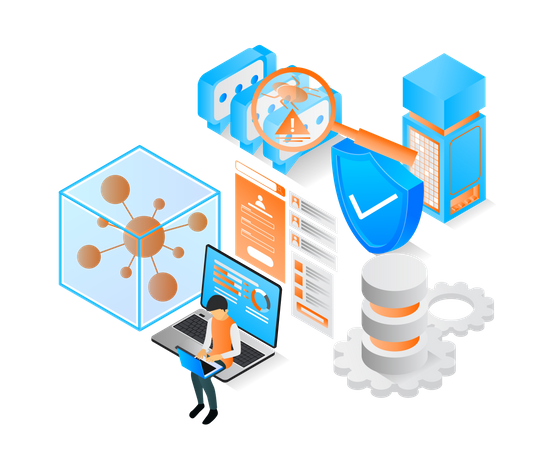 Secure data server  Illustration