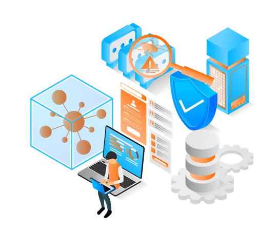 Secure data server  Illustration