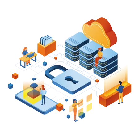 Secure data server  Illustration