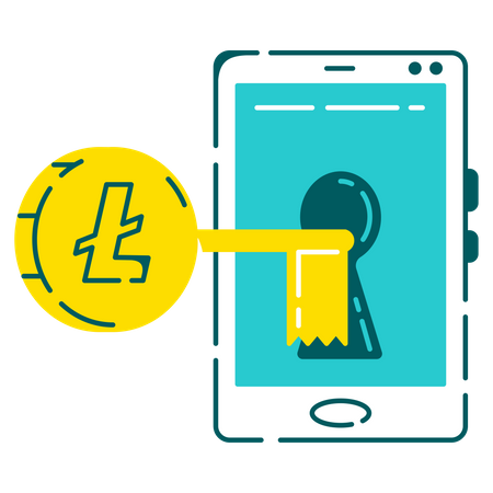 Unlock using litecoin key  Illustration