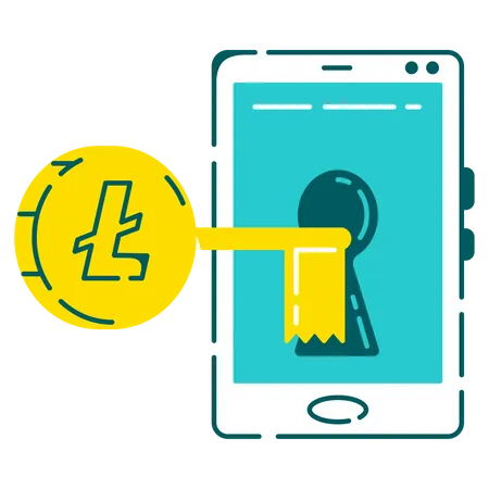 Unlock using litecoin key  Illustration
