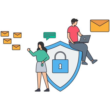 Secure Email  Illustration