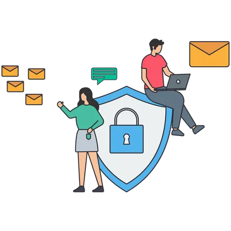 Secure Email  Illustration