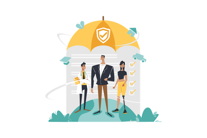 Secure Insurance Policy Illustration