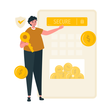 Secure Investment  Illustration