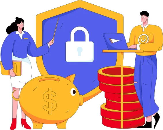 Secure investment  Illustration