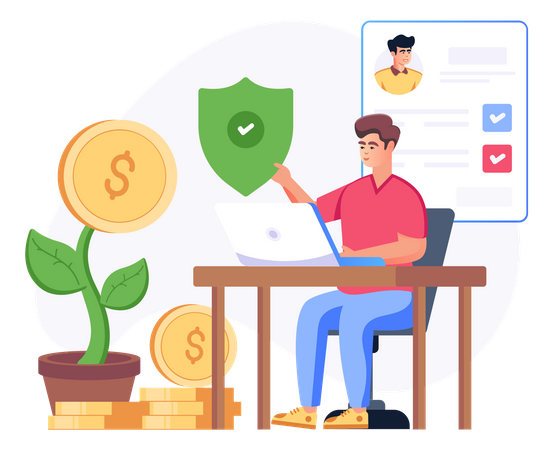 Secure Investment  Illustration