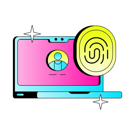 Secure LapTop  Illustration