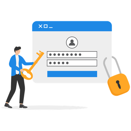 Secure Login Access  Illustration