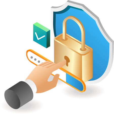 Secure login access Illustration