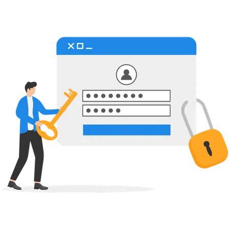 Secure Login Access  Illustration