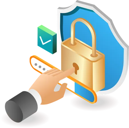 Secure login access  Illustration