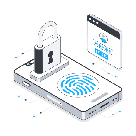 Secure Login  Illustration