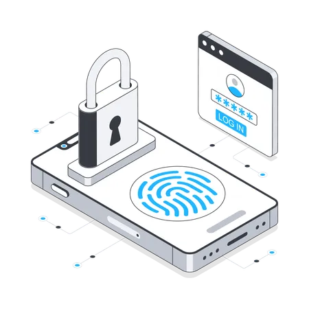 Secure Login  Illustration