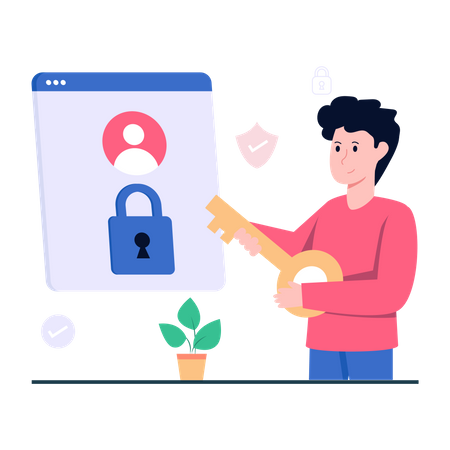 Secure Login  Illustration