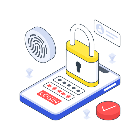 Secure Login  Illustration