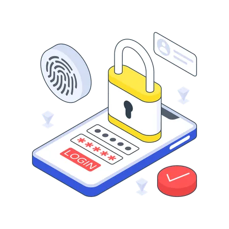 Secure Login  Illustration