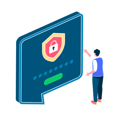 Secure message  Illustration