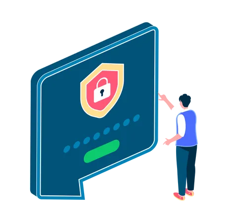 Secure message  Illustration