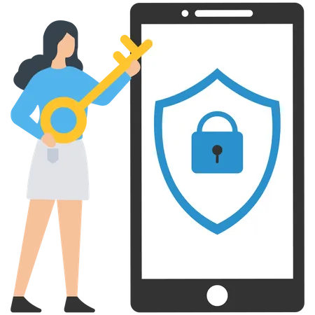Secure Mobile Account Illustration