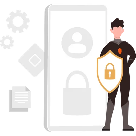Secure mobile device Illustration