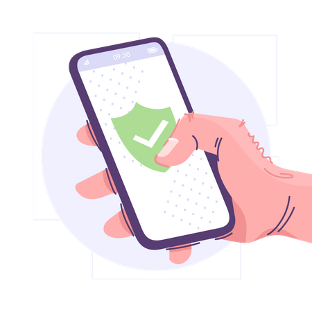 Secure Mobile Phone  Illustration