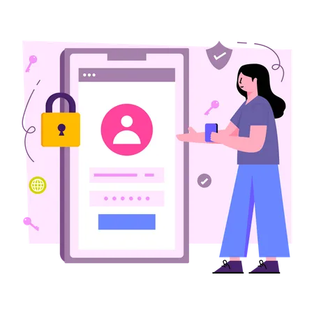 Secure Mobile Profile Illustration