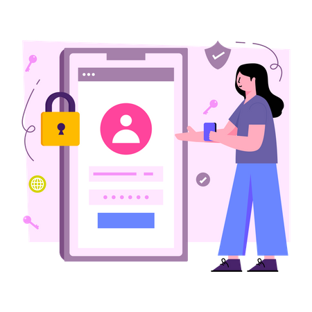 Secure Mobile Profile  Illustration