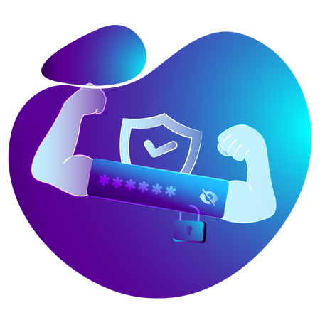 Secure Passwords and Cyber Protection  Illustration